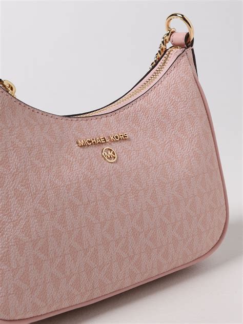 michael kors pink small chain shoulder bag|Michael Kors canvas shoulder bag.